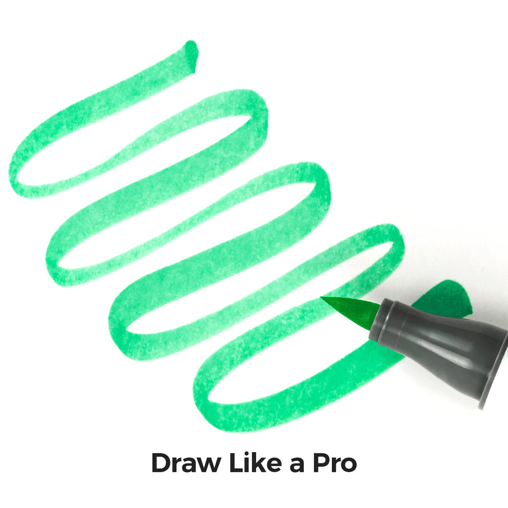 Ohuhu Honolulu 6 Skin Tone Alcohol Marker Set – Brush & Chisel Dual Tip