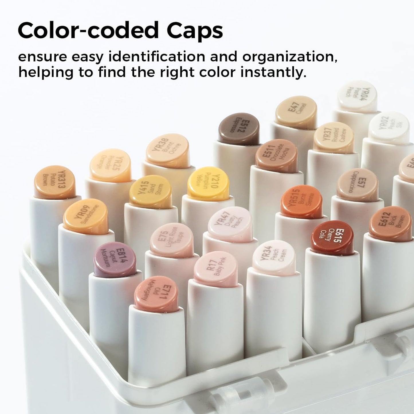 Ohuhu Kaala 24 Portrait Skin Tone Alcohol Markers – Slim Broad & Fine Dual Tip