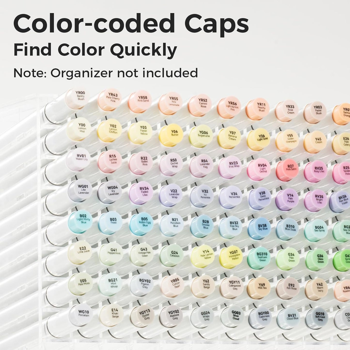 Ohuhu Honolulu Blossoming Pastel Alcohol Marker Set – 48 Colours + Blender | Brush & Chisel Dual Tip