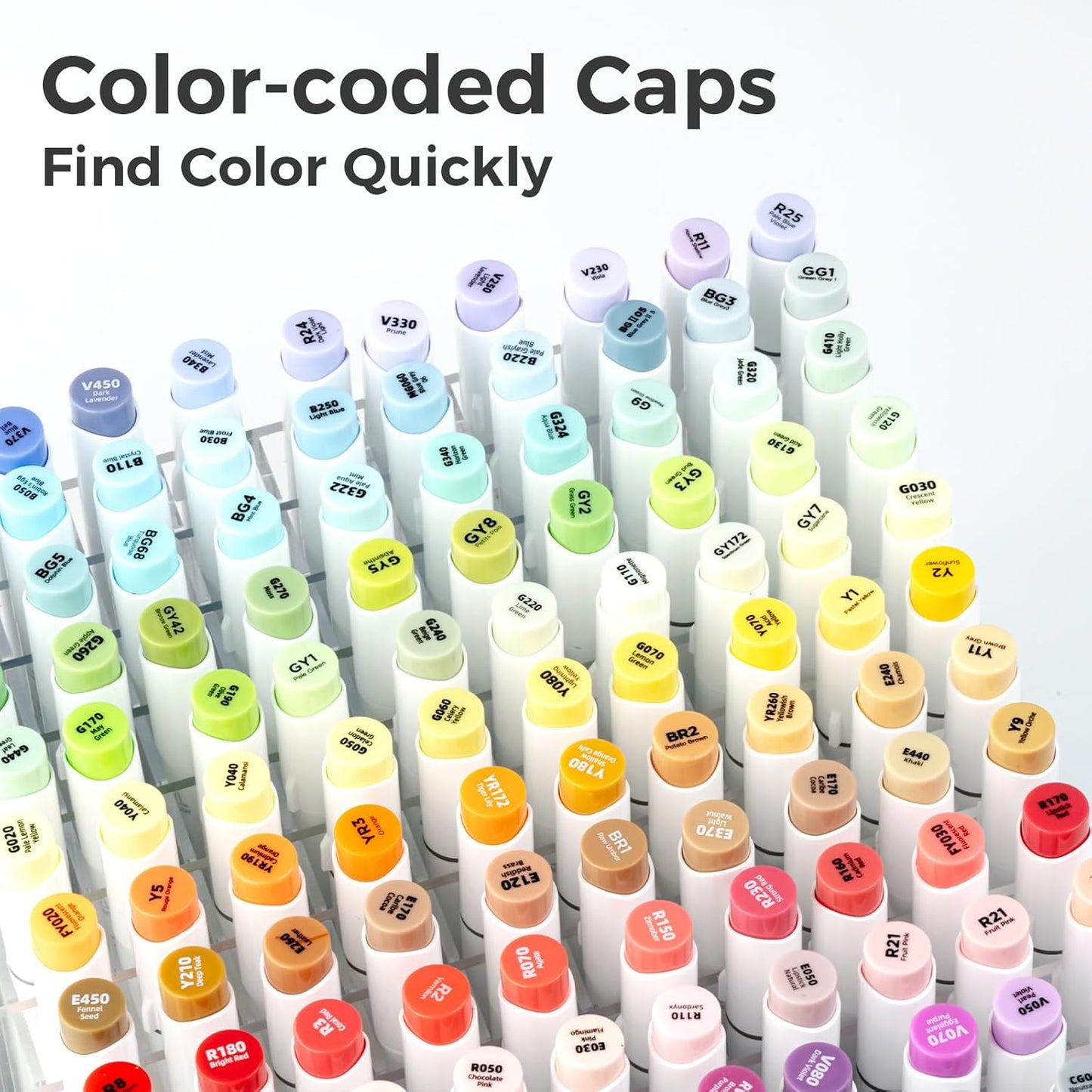Ohuhu Honolulu B 48 Colour Alcohol Marker Set – Brush & Fine Dual Tip