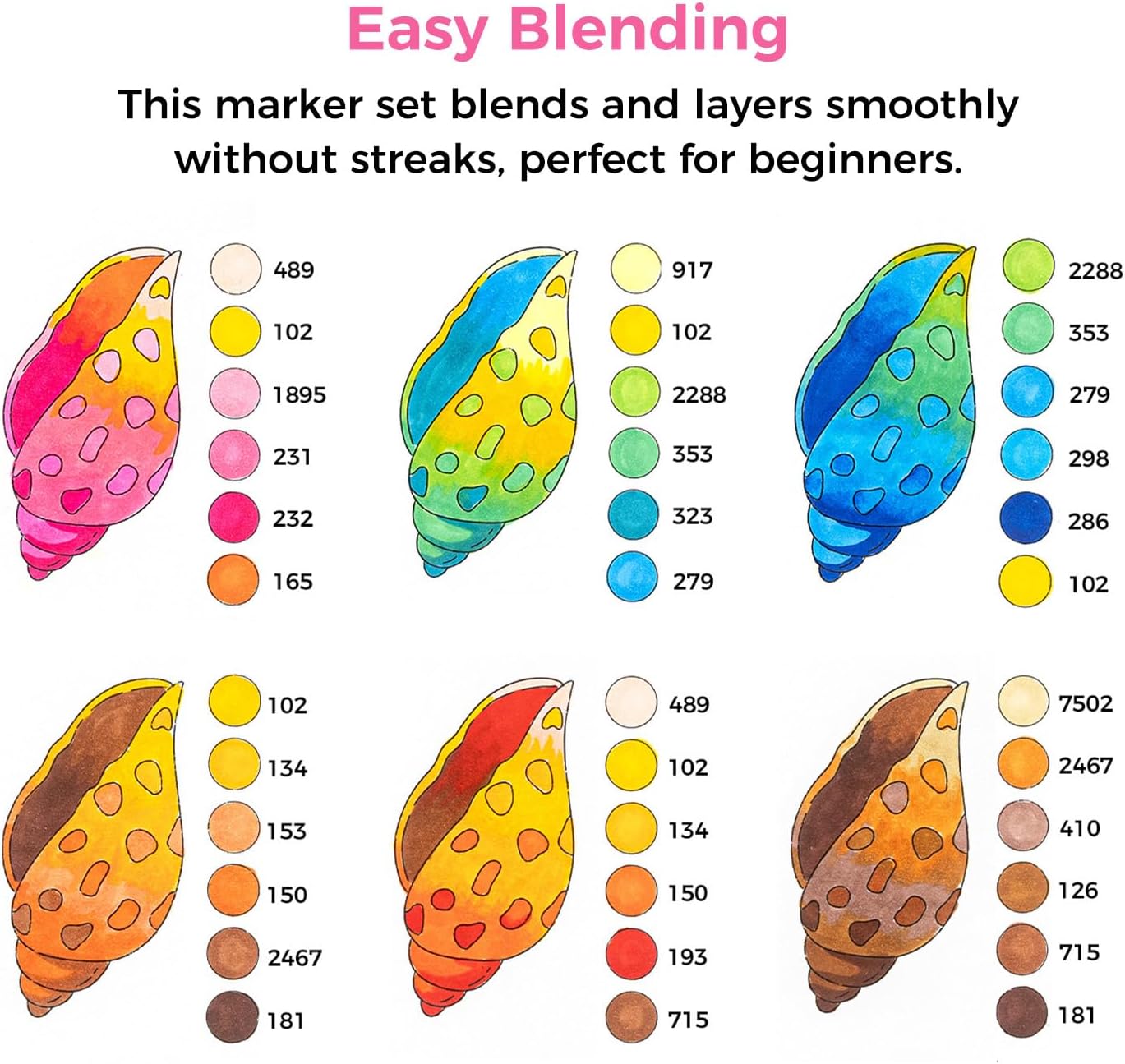 Ohuhu Kaala B Alcohol Marker Set – Mini Brush & Slim Broad Dual Tip